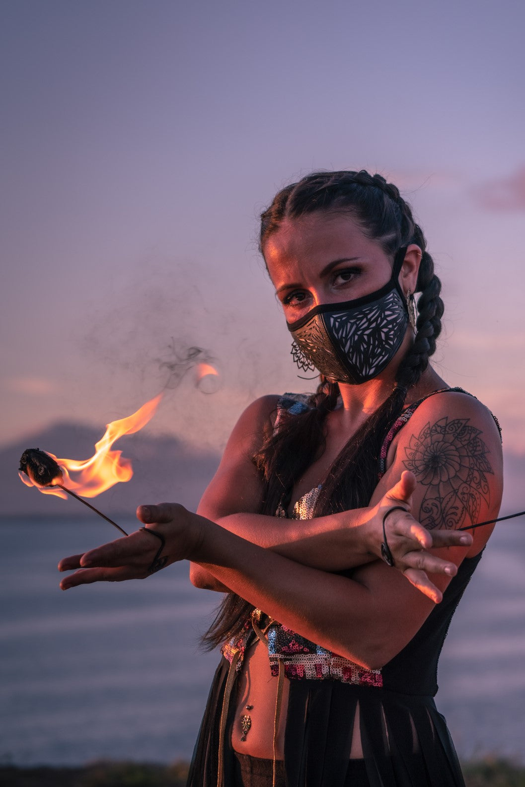 Galactic Glass Cactus Leather Mask