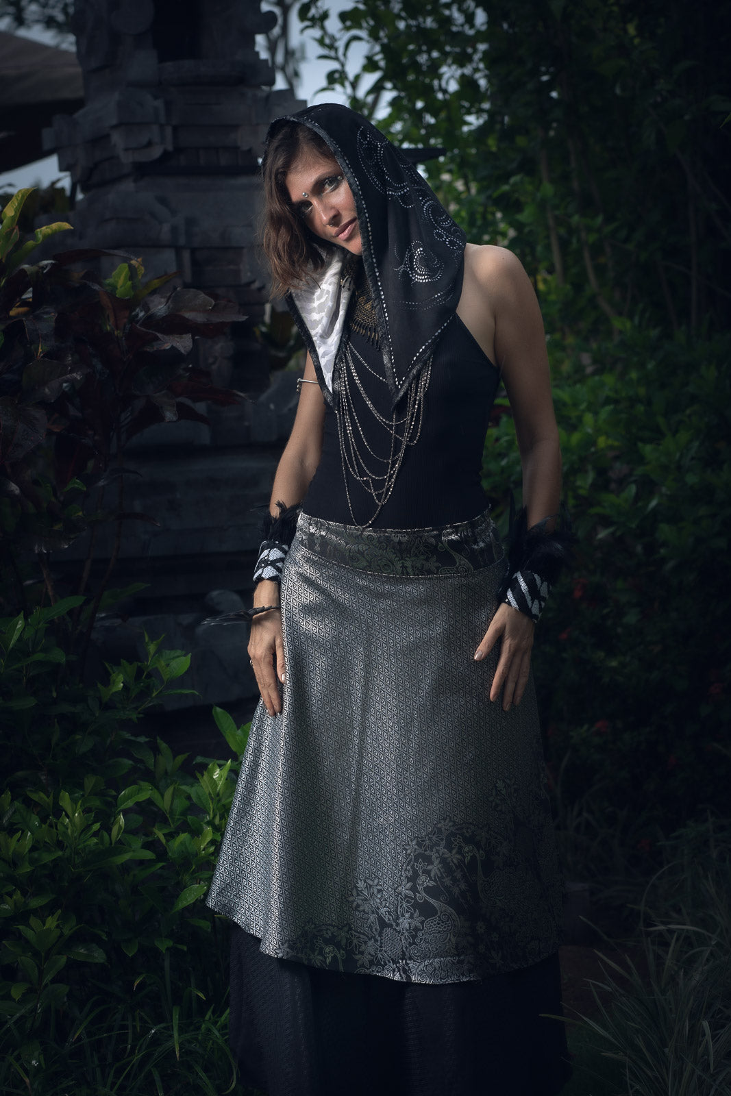 Yin Yang Chain Hood- Laser Cut Sacred Geometry