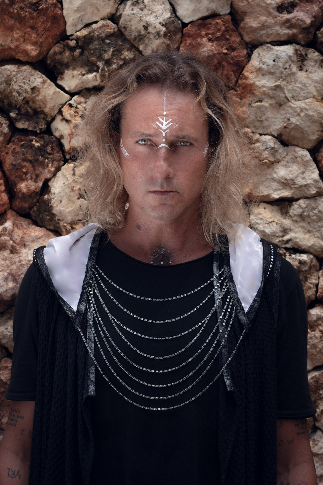 Yin Yang Chain Hood- Laser Cut Sacred Geometry