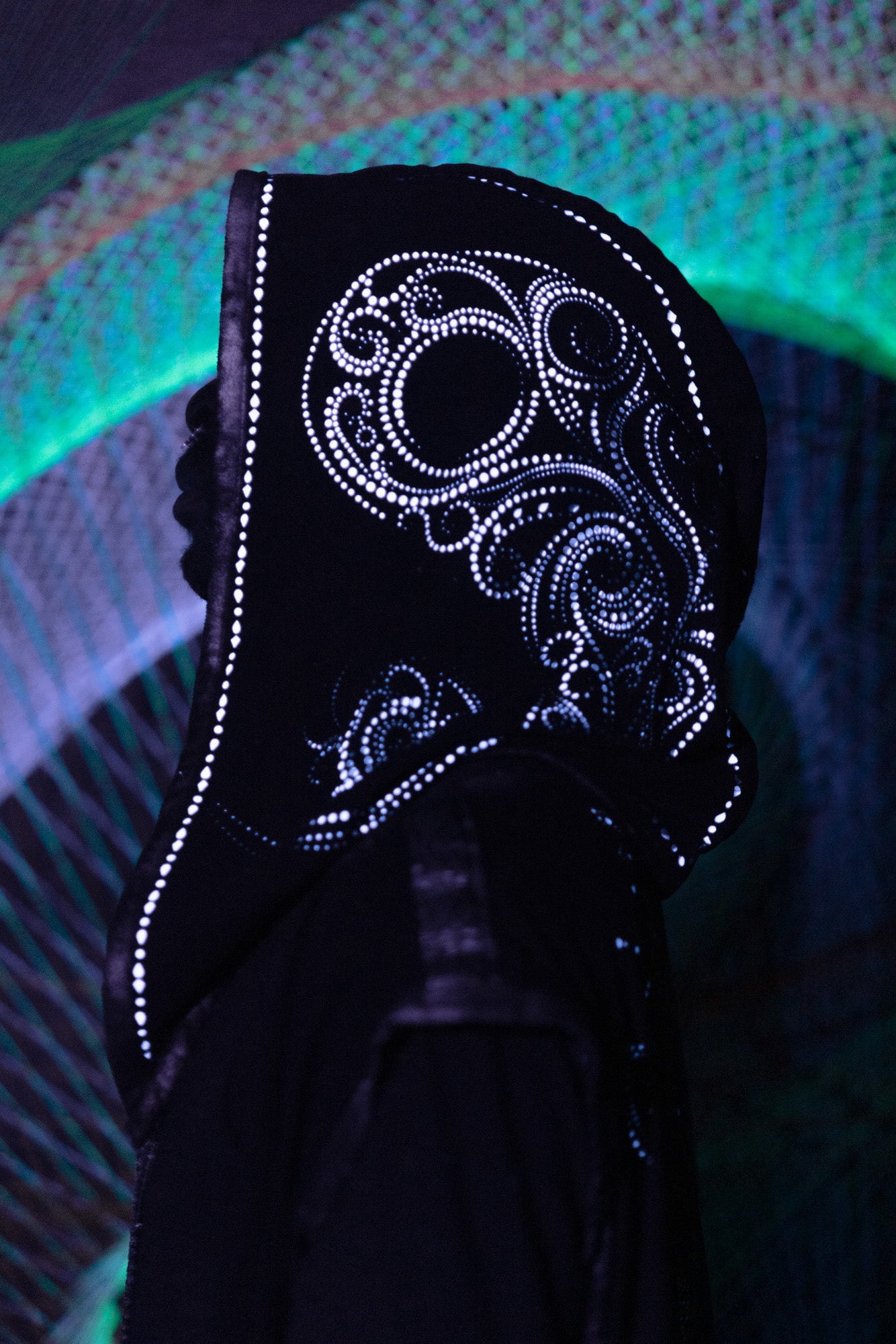Yin Yang Chain Hood- Laser Cut Sacred Geometry