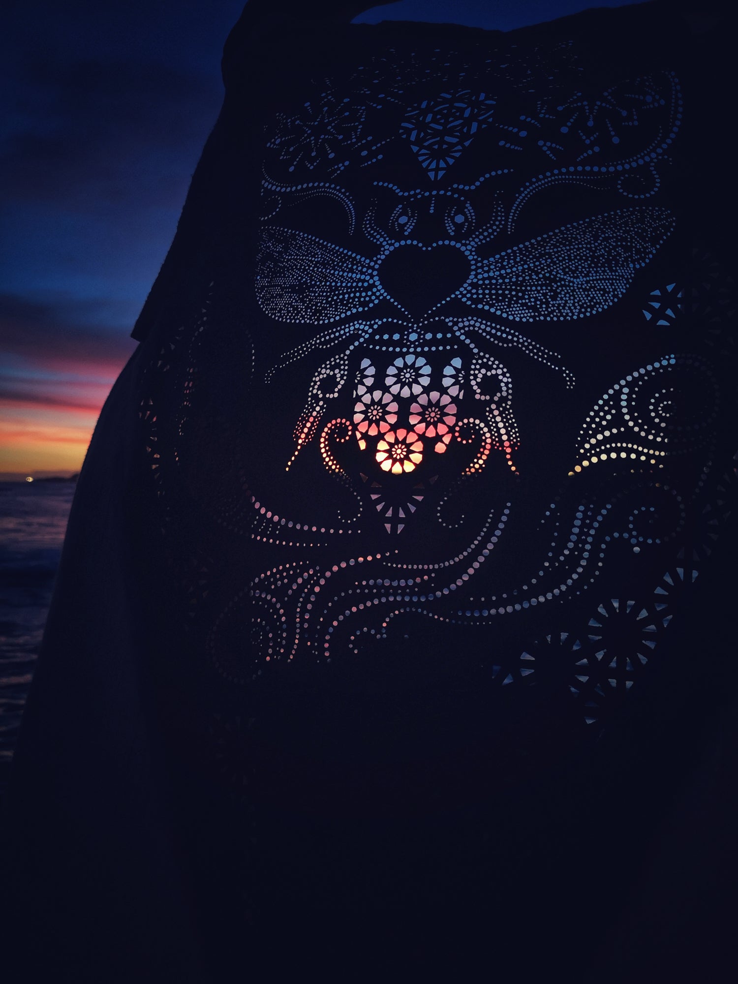 Bee Cosmic Laser Cut Vest (Beige)