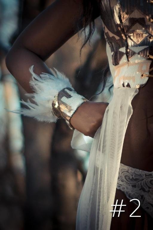 Tribal Feather Wrist Cuffs (Multiple Colors)