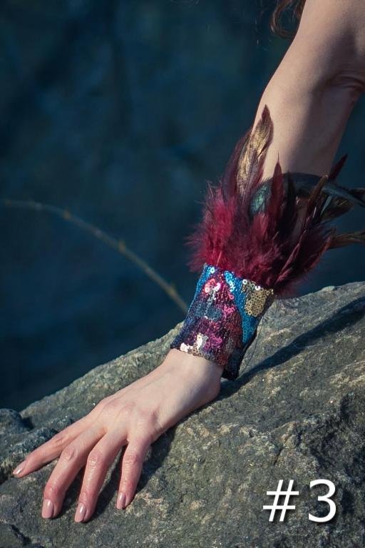 Tribal Feather Wrist Cuffs (Multiple Colors)