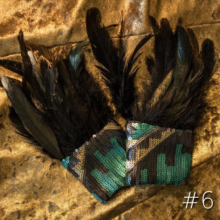 Tribal Feather Wrist Cuffs (Multiple Colors)