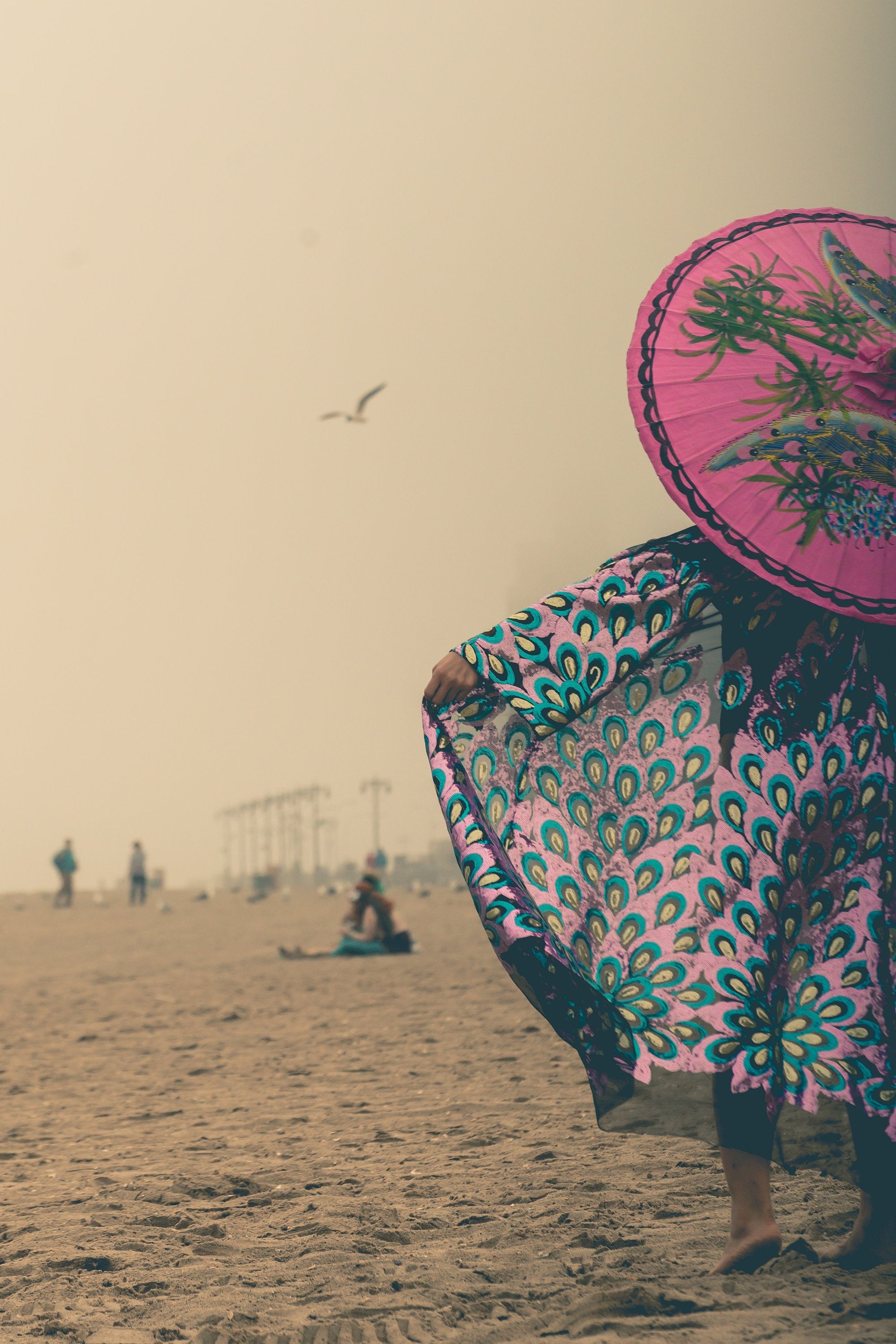 Peacock Sequin Kimono