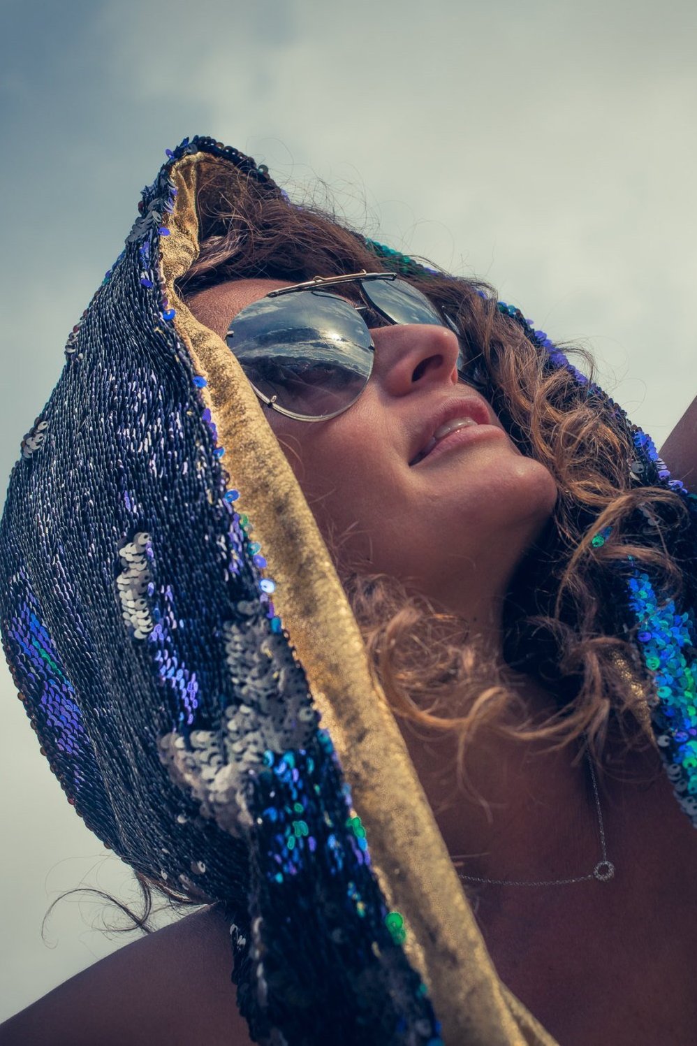 Custom Reversible Sequin Hood (Multiple Colors)