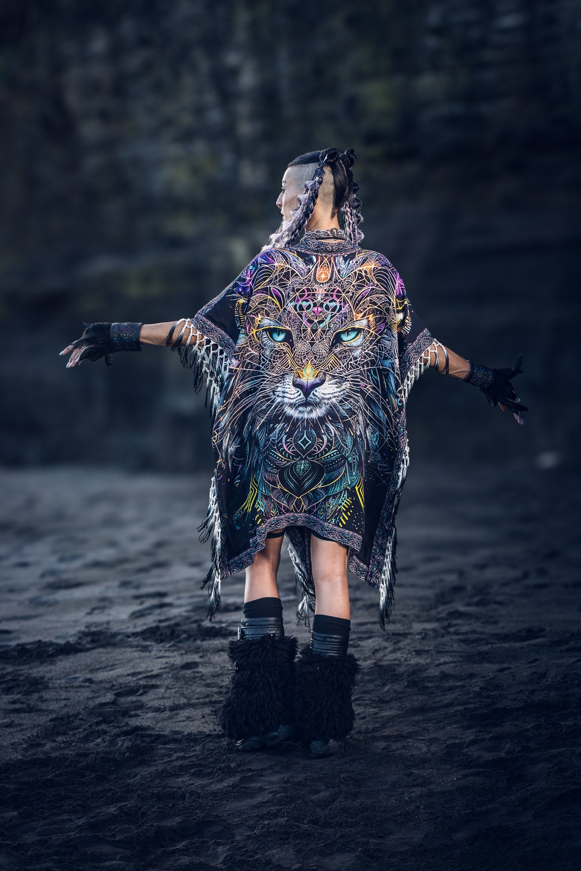 Cosmicat Fringe Poncho
