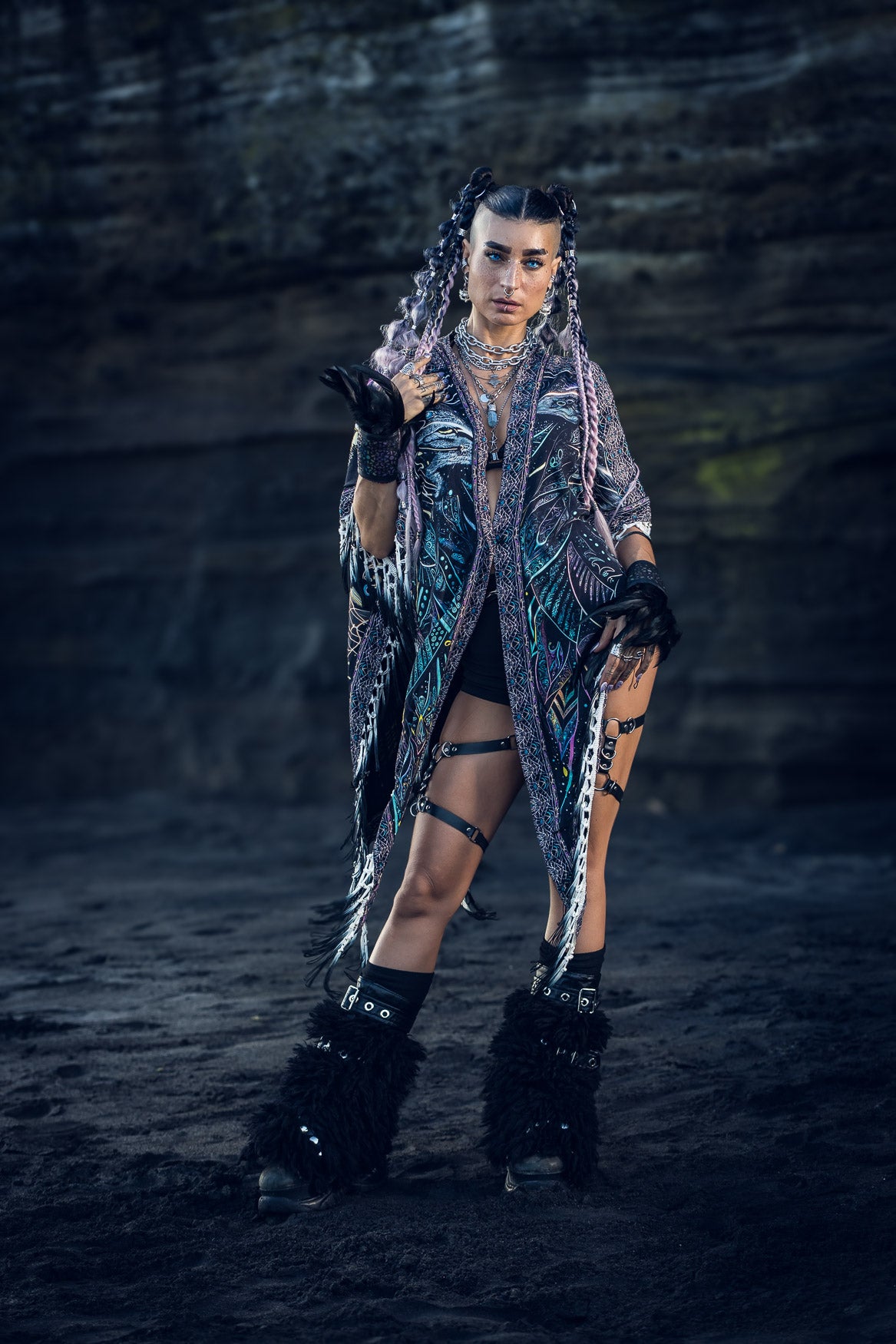 Cosmicat Fringe Poncho