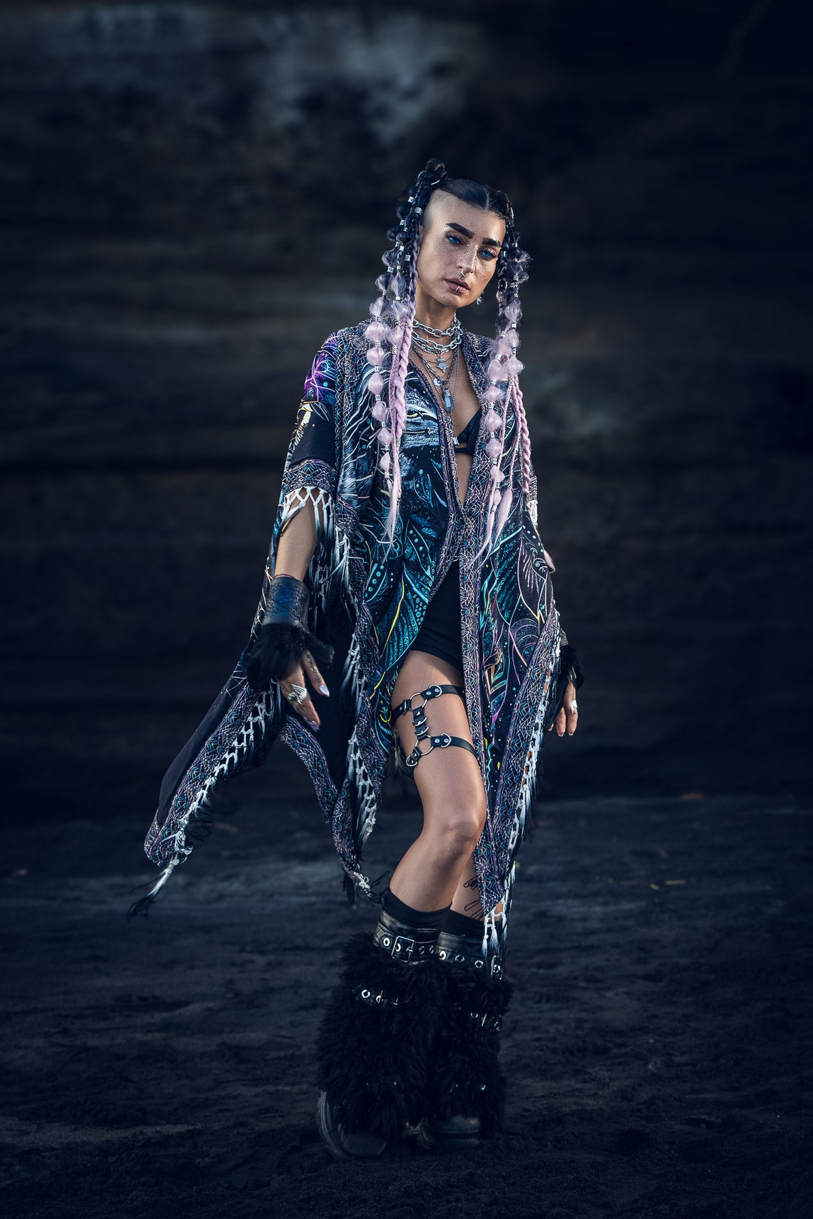 Cosmicat Fringe Poncho
