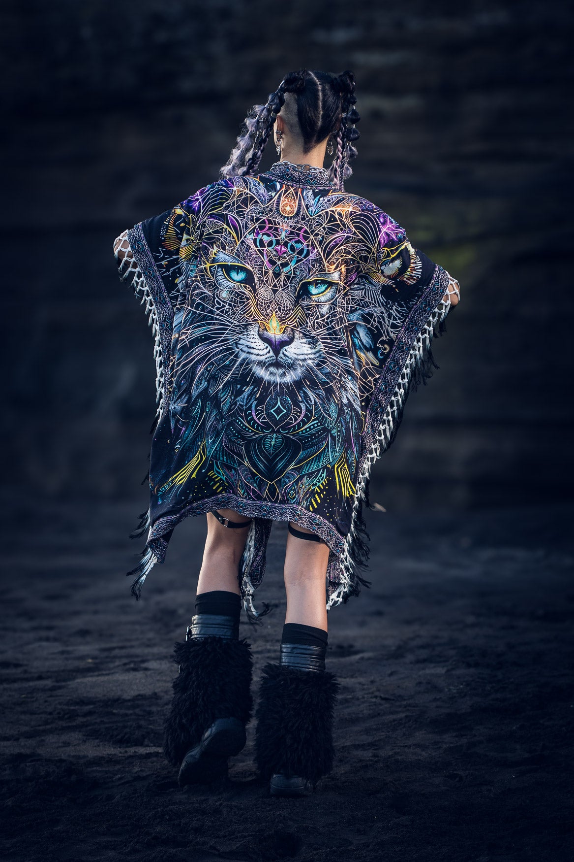 Cosmicat Fringe Poncho