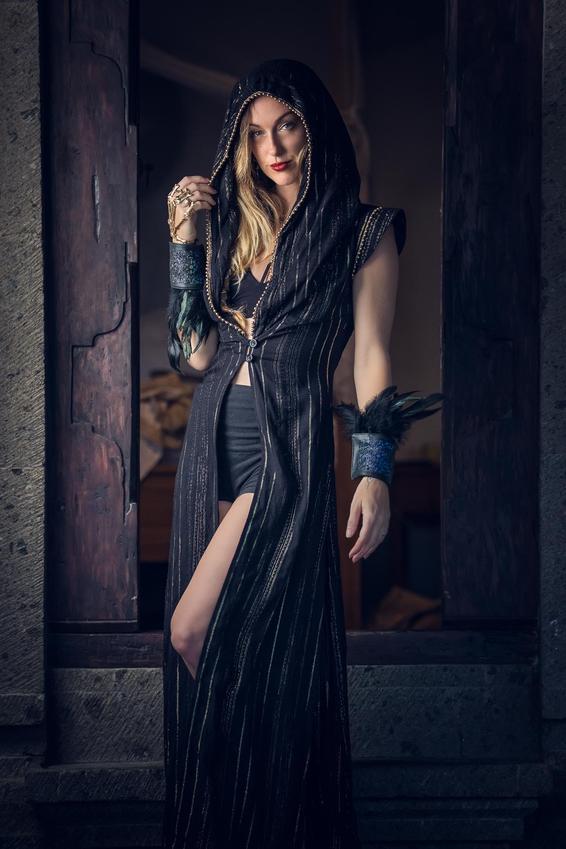 Galactic Goddess Robe (Black/Gold)