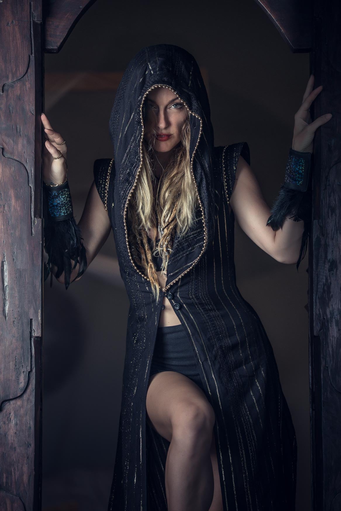 Galactic Goddess Robe (Black/Gold)