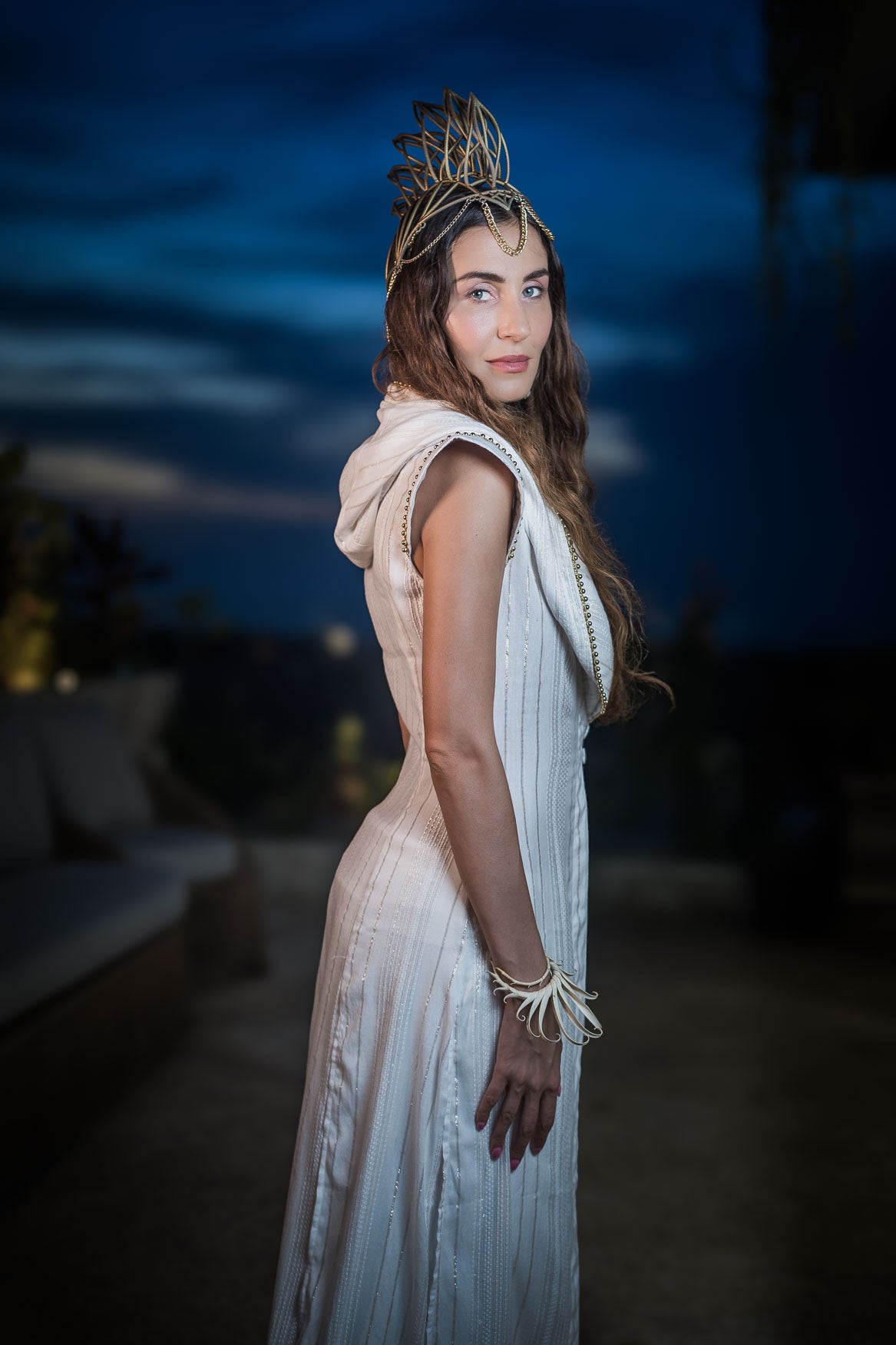 Galactic Goddess Robe (White/Gold)