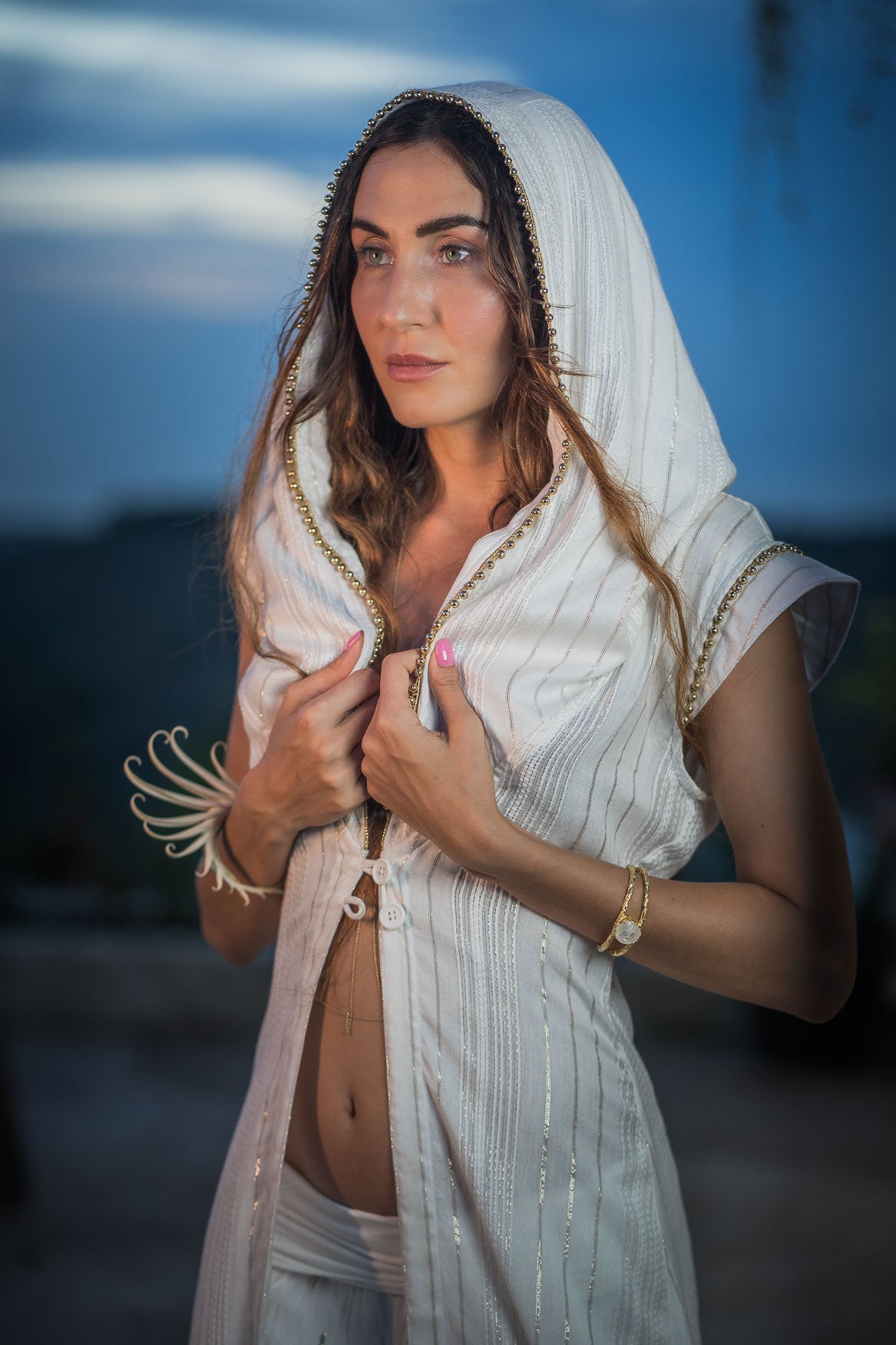 Galactic Goddess Robe (White/Gold)