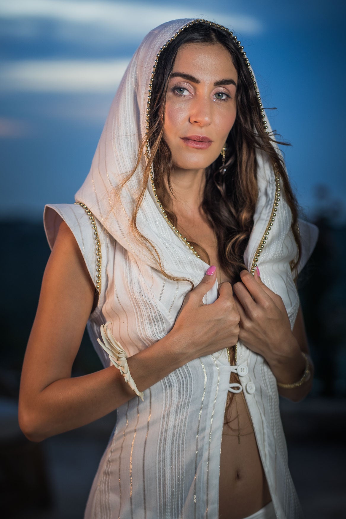 Galactic Goddess Robe (White/Gold)