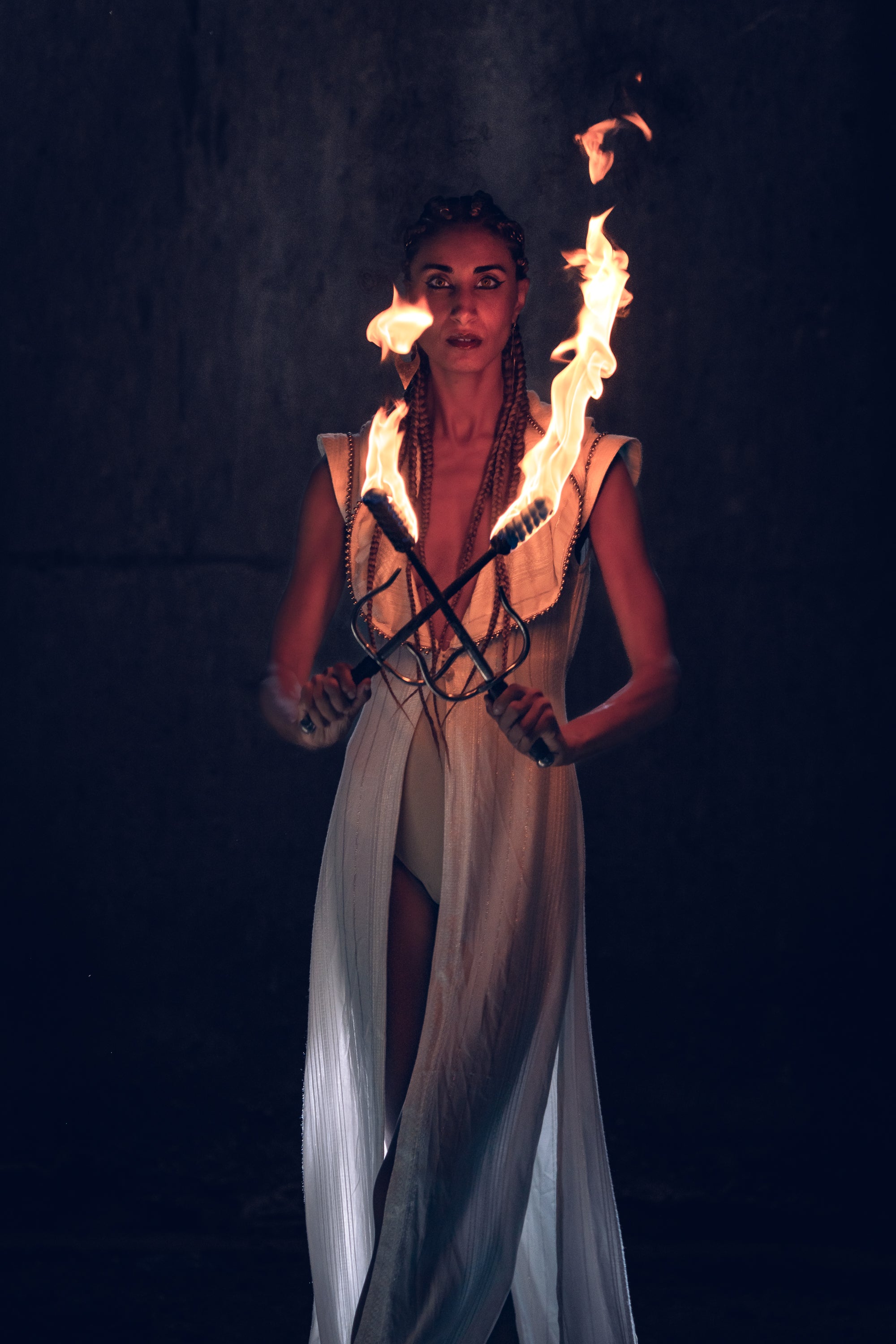 Galactic Goddess Robe (White/Gold)