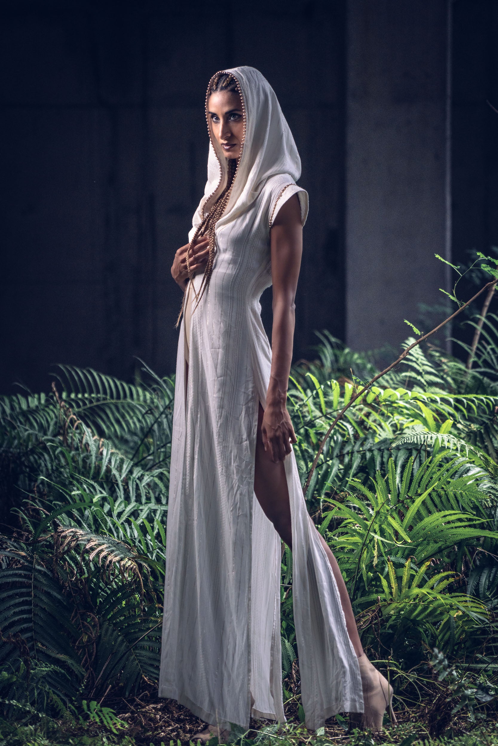 Galactic Goddess Robe (White/Gold)
