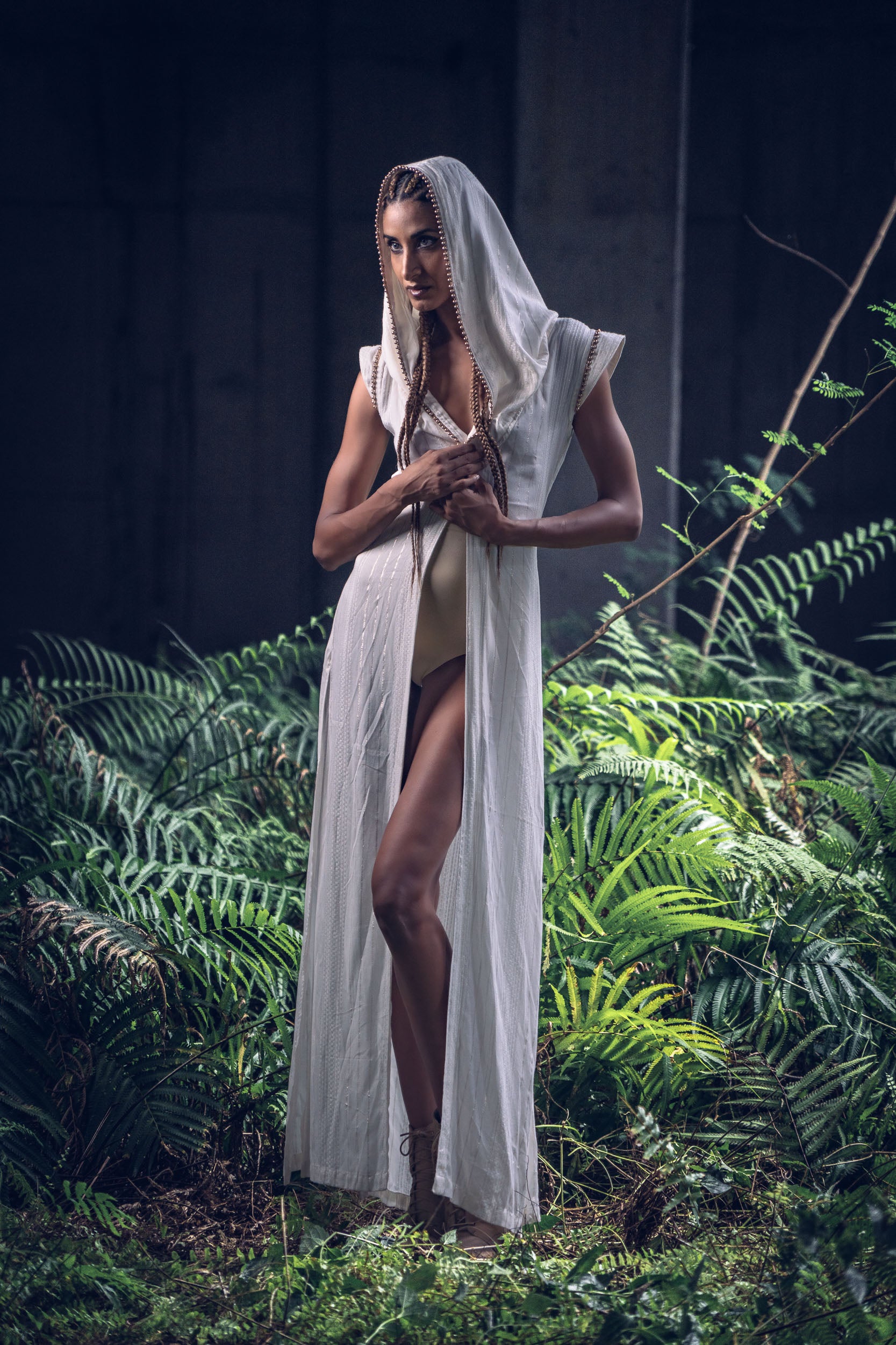 Galactic Goddess Robe (White/Gold)
