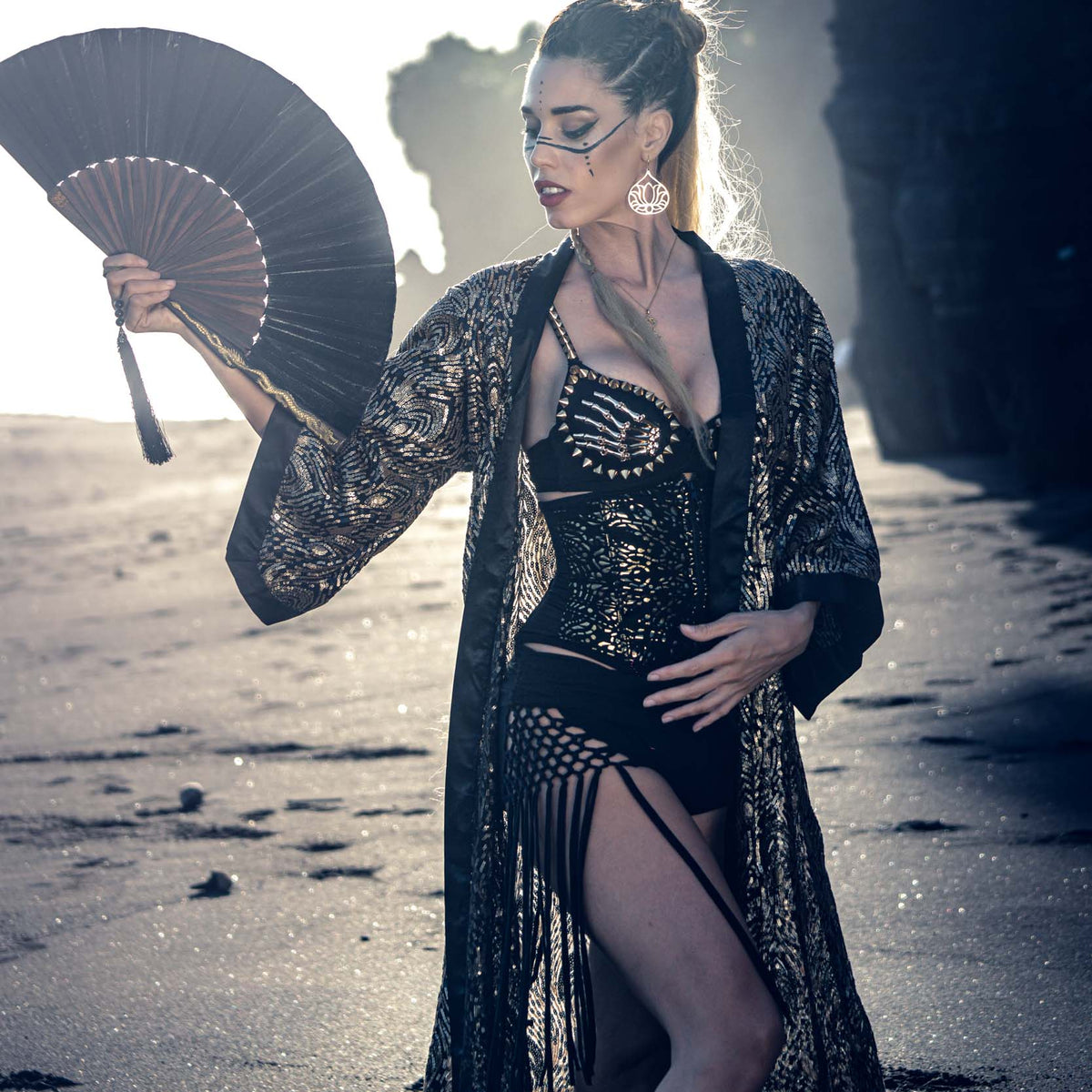 sequin kimono dress Radiance Sequin Kimono