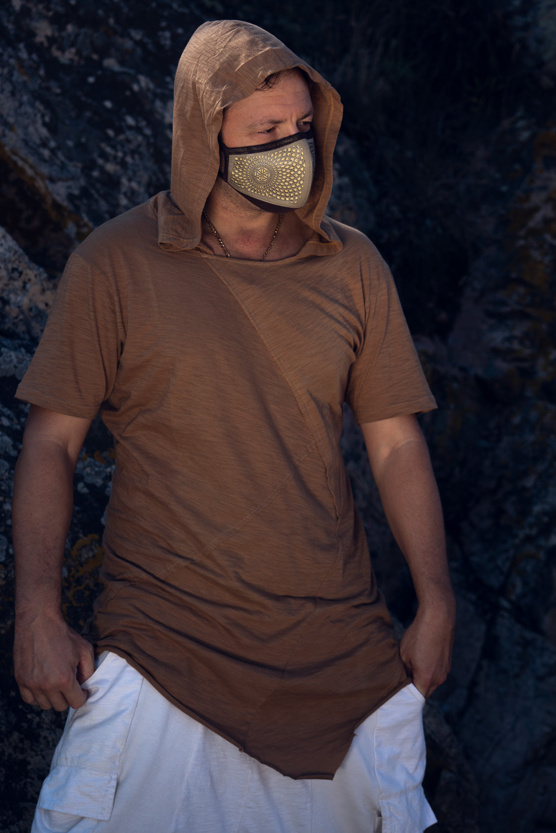 Hooded Jedi T-Shirt (Camel)