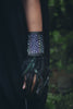 Load image into Gallery viewer, Cosmic Glass Cactus Leather Feather Cuffs
