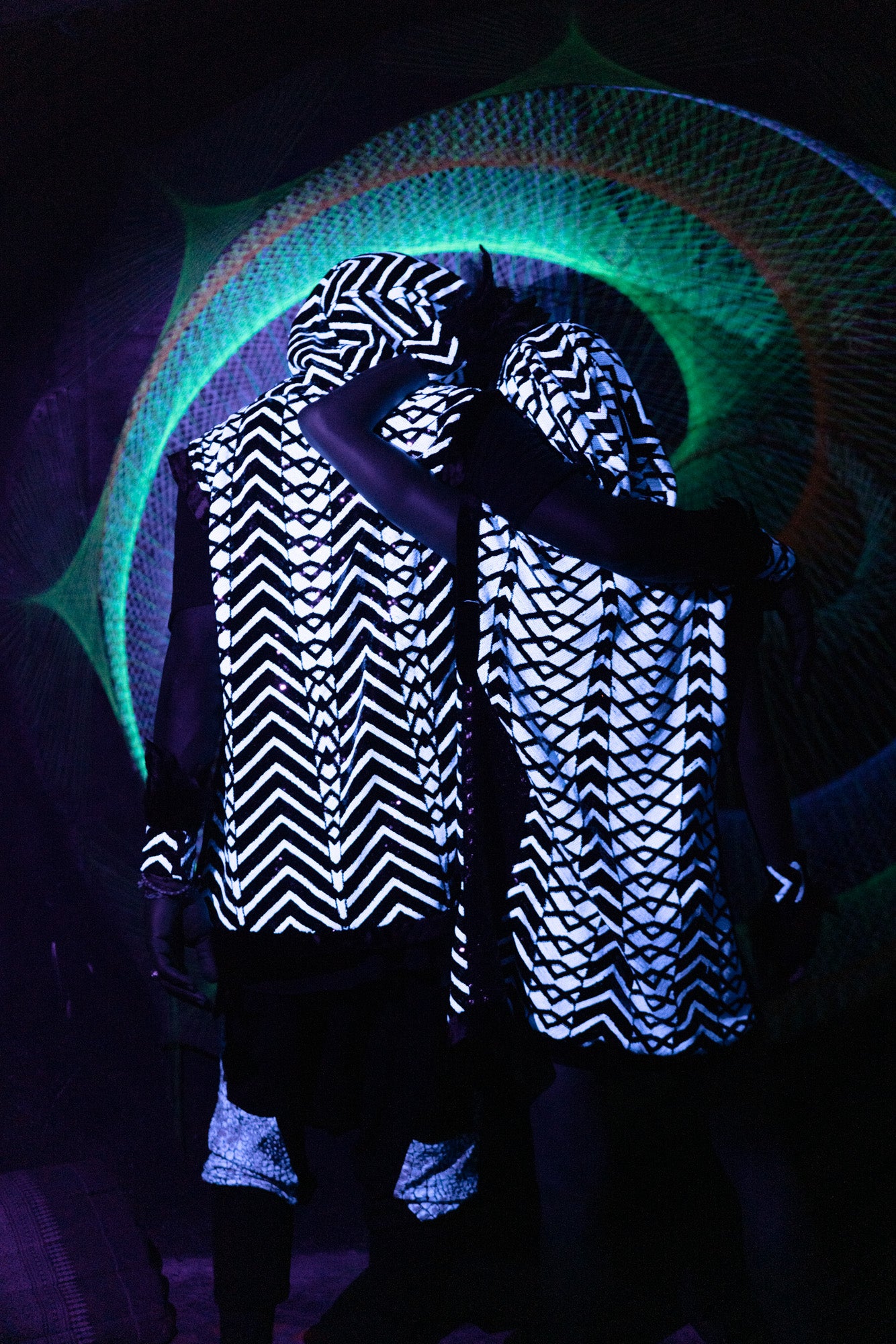 Yin Yang Tribal Sequin Vest