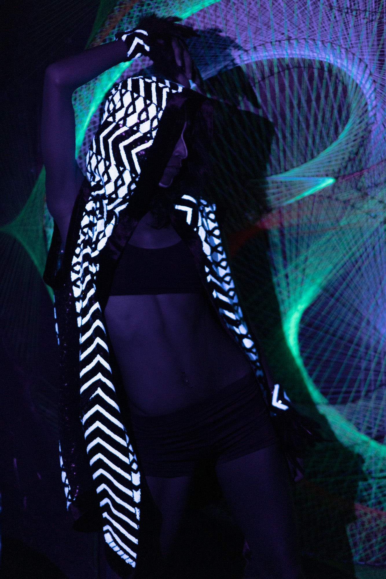 Yin Yang Tribal Sequin Vest