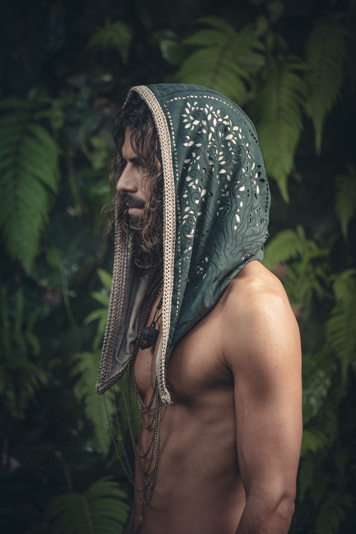 Forest Mage Laser Cut Chain Hood