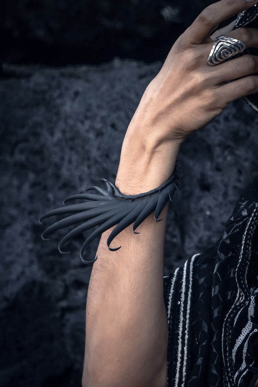 Multiplume Bracelet (Black) - Zoa Chimerum