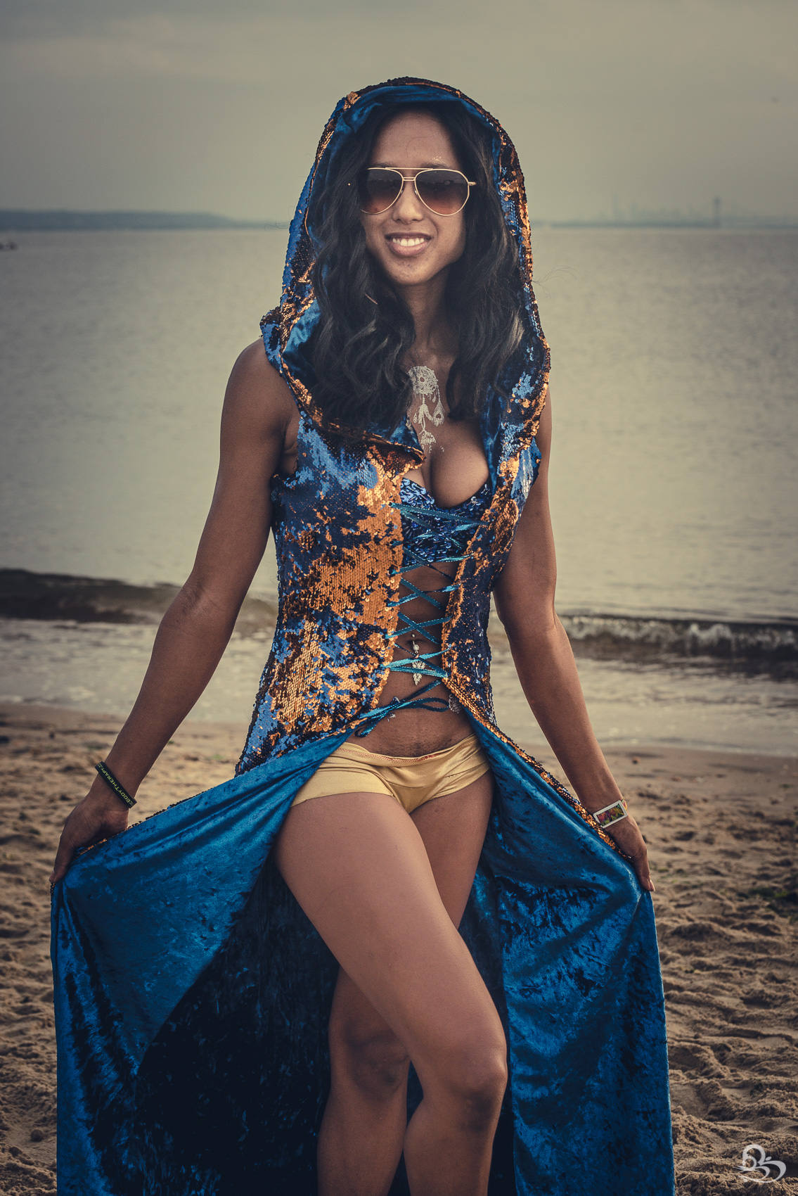 Reversible Sequin Goddess Robe