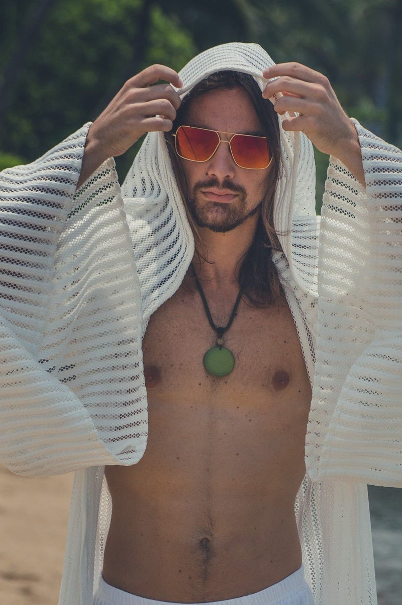 Men's Shaman Robe Intergalactic Druid Robe (White) | Shaman Ceremony Clothing