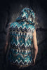 Tribal Warrior Sequin Vest (Turquoise/Gold/Black)