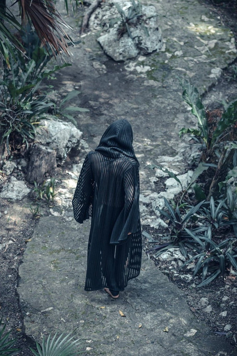 Intergalactic Druid Robe (Black) | Post Apocalyptic Jedi Kimono